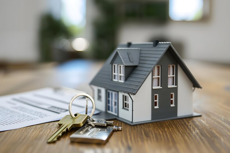 House model and keys representing top real estate agent in Mission Viejo.